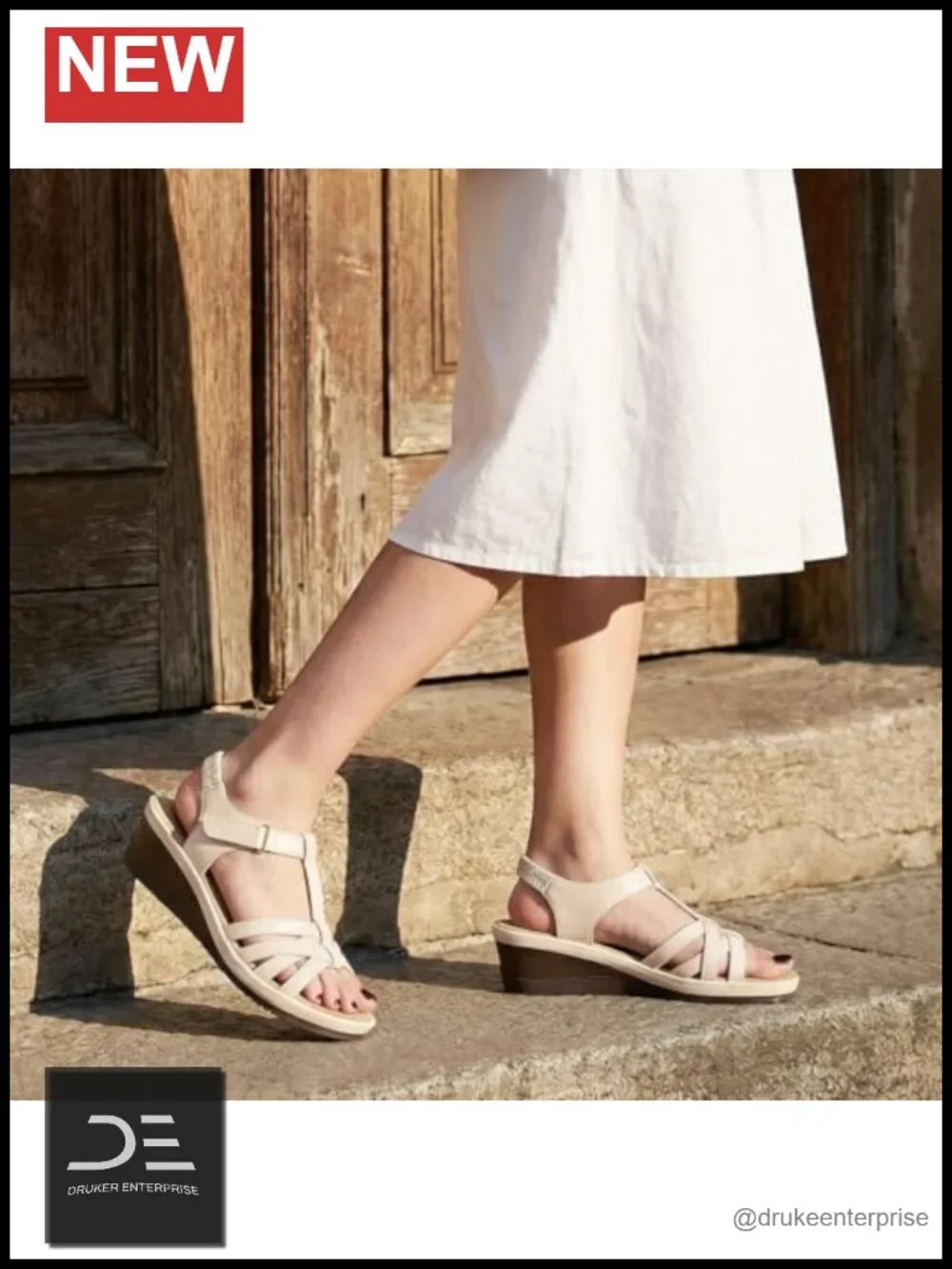 Wedge Sandals - Comfort Cushioned Non-Slip Sole for All-Day Walking